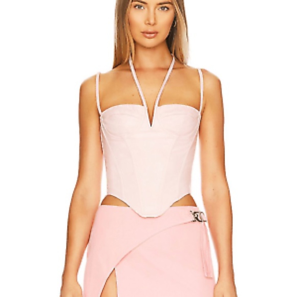 Miaou Pink Sleeveless Bustier Bodysuit